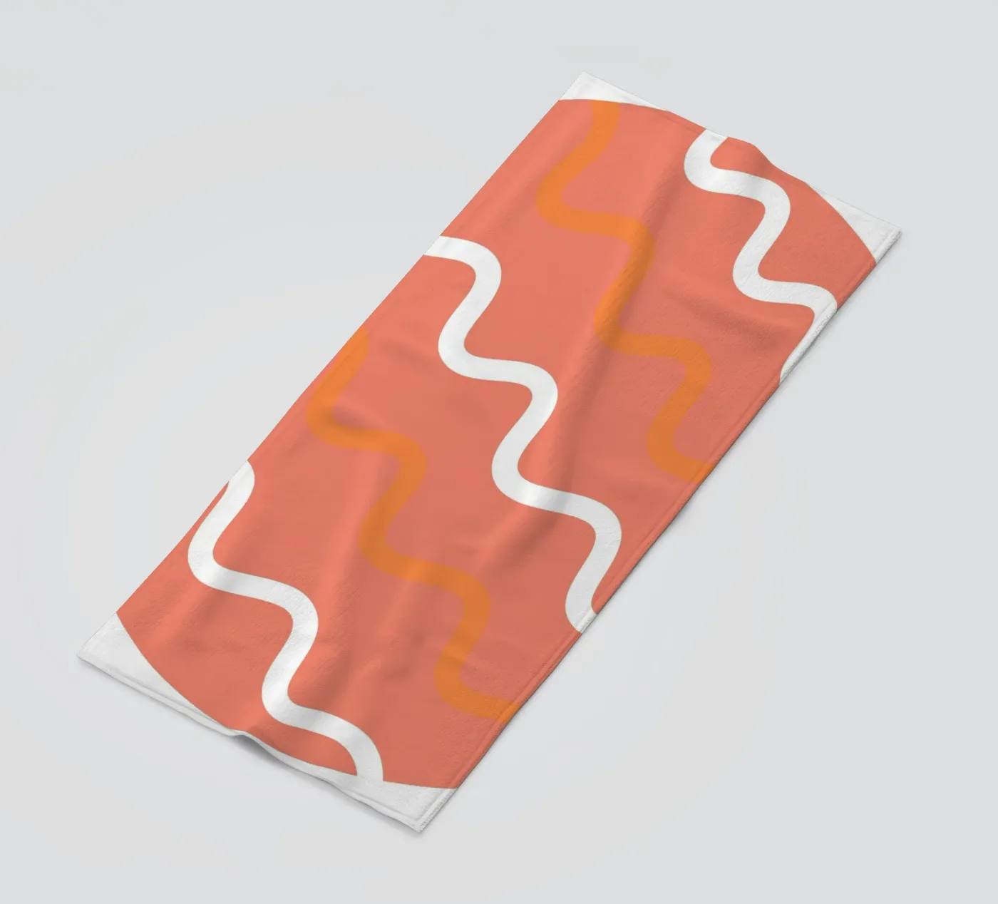 circle wave pattern strandhanddoek van pastel color shape