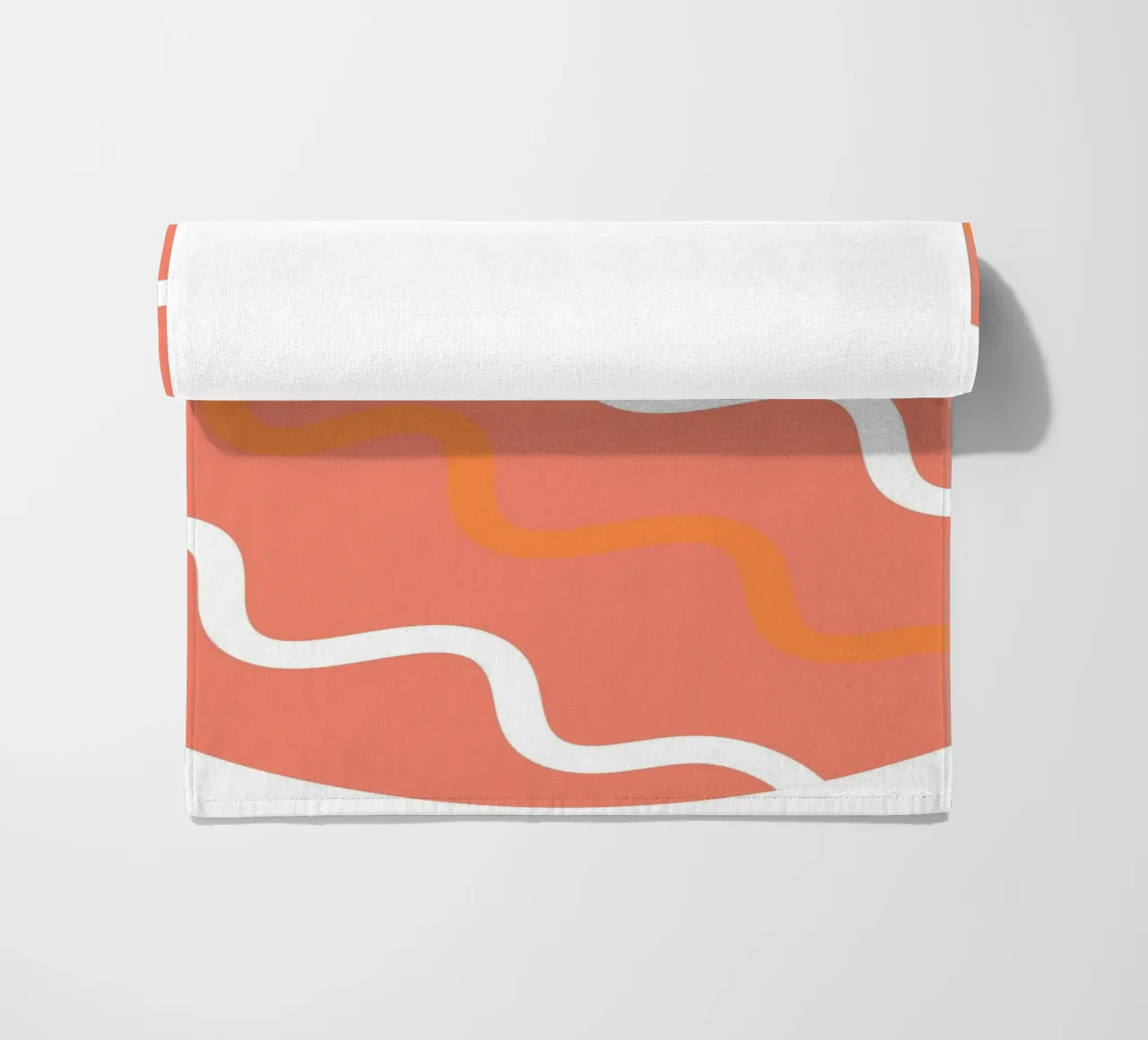 circle wave pattern serviette de plage de pastel color shape