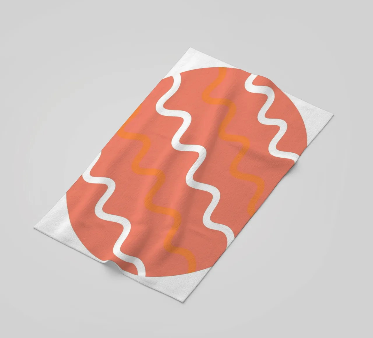 circle wave pattern serviette de plage de pastel color shape