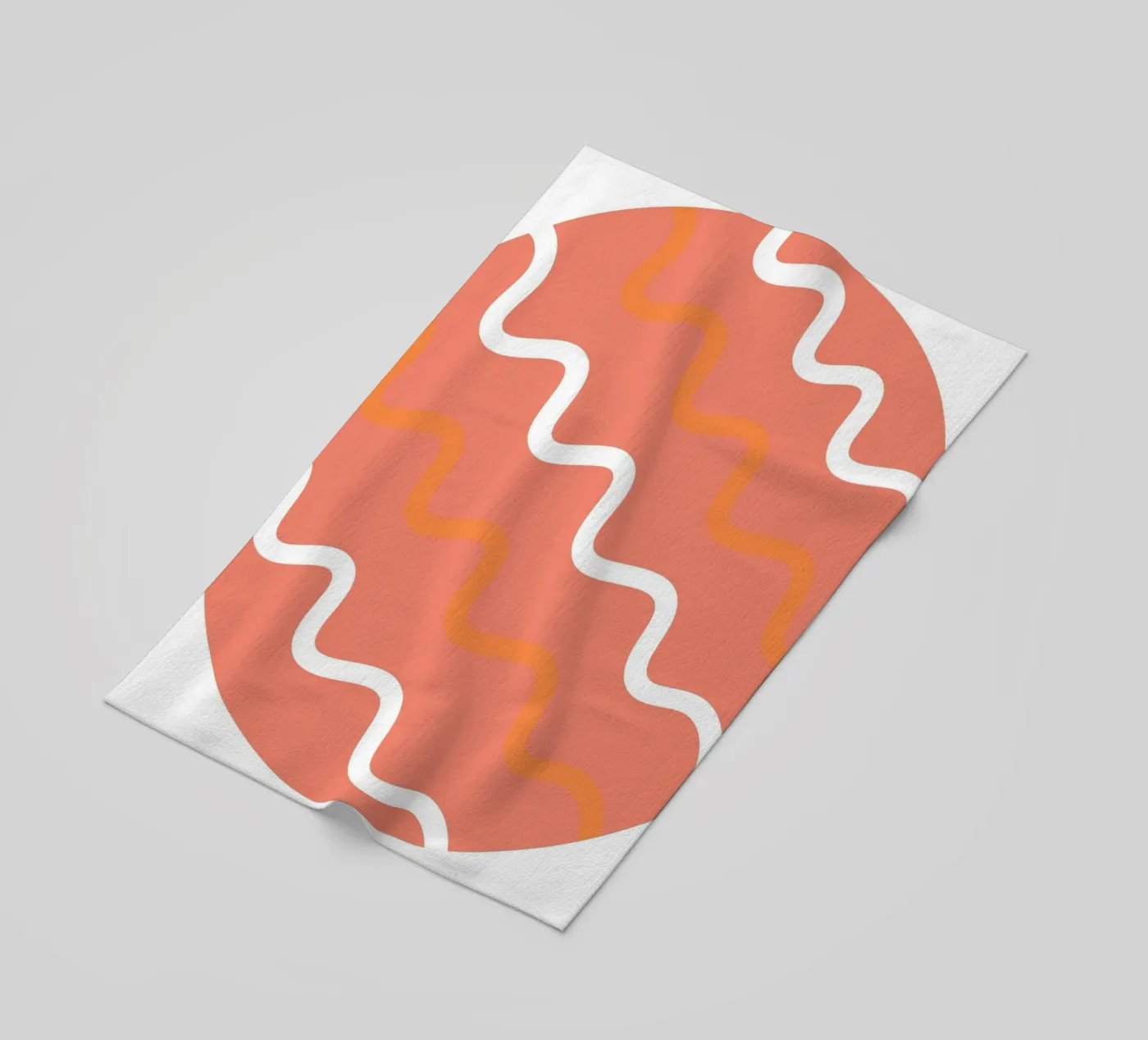circle wave pattern strandhanddoek van pastel color shape