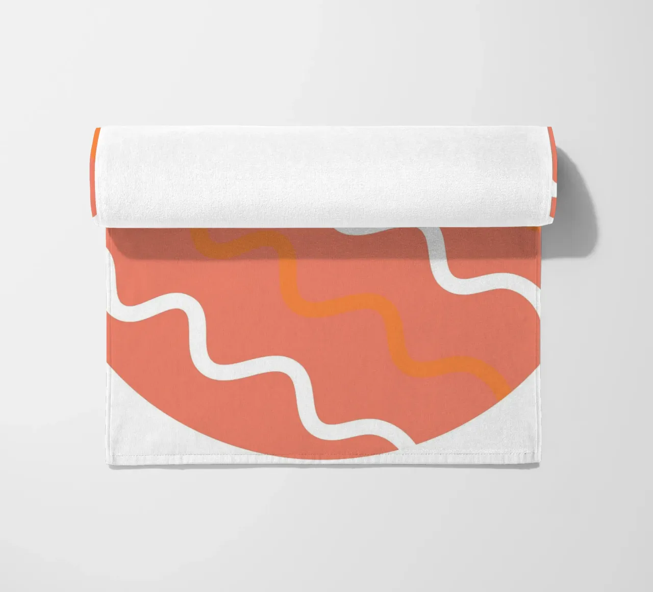 circle wave pattern serviette de plage de pastel color shape