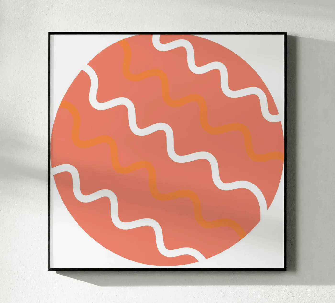 circle wave pattern plexiglass da pastel color shape