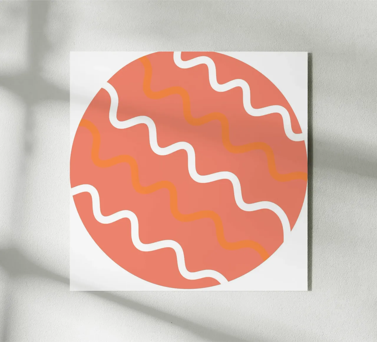 circle wave pattern acryl van pastel color shape