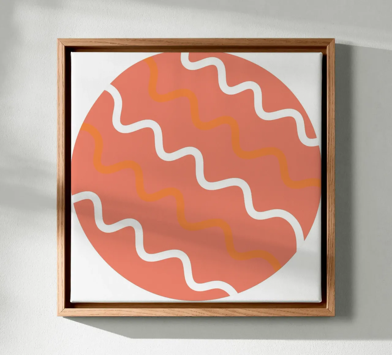 circle wave pattern canvas by pastel color shape