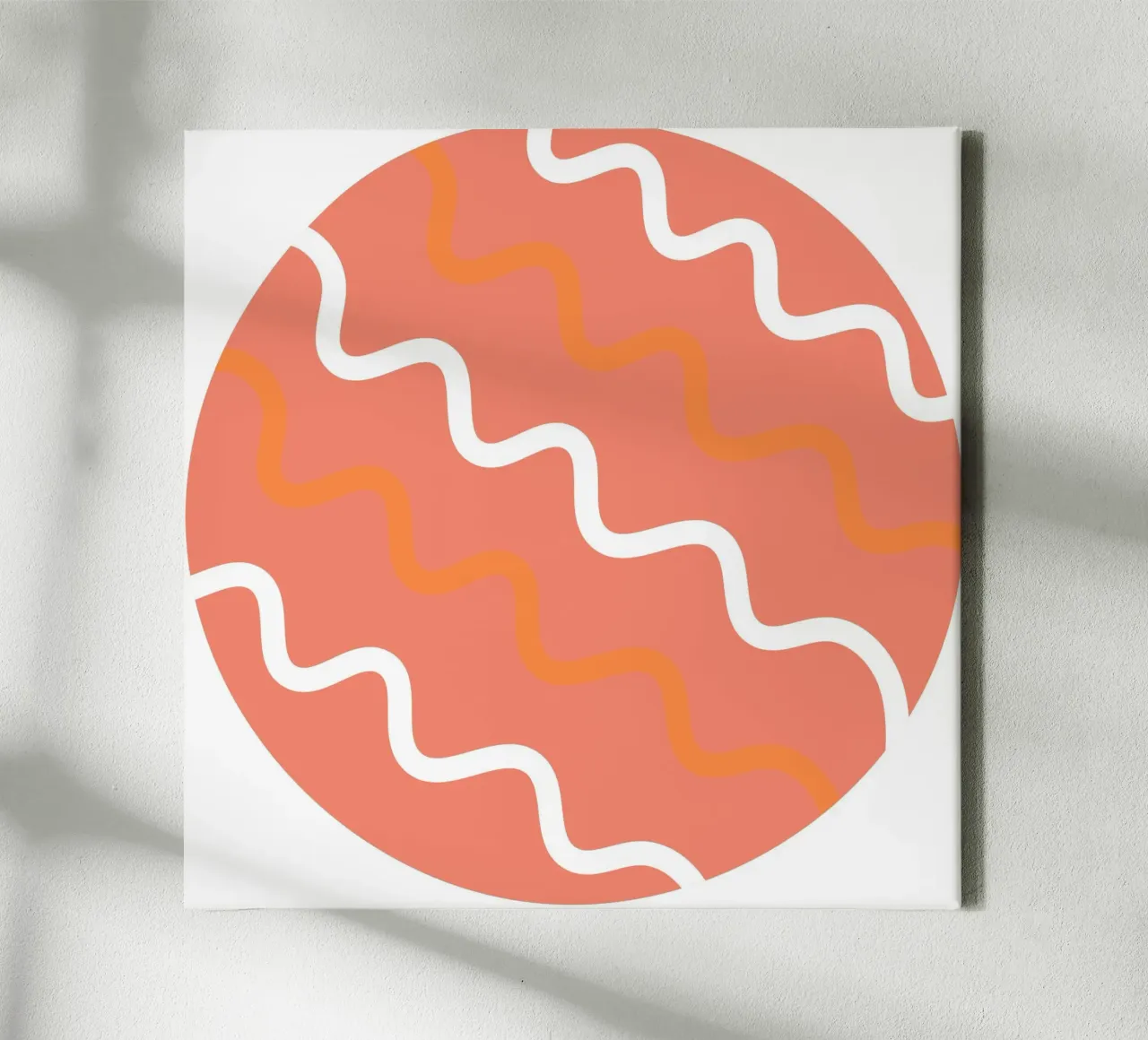 circle wave pattern canvas by pastel color shape