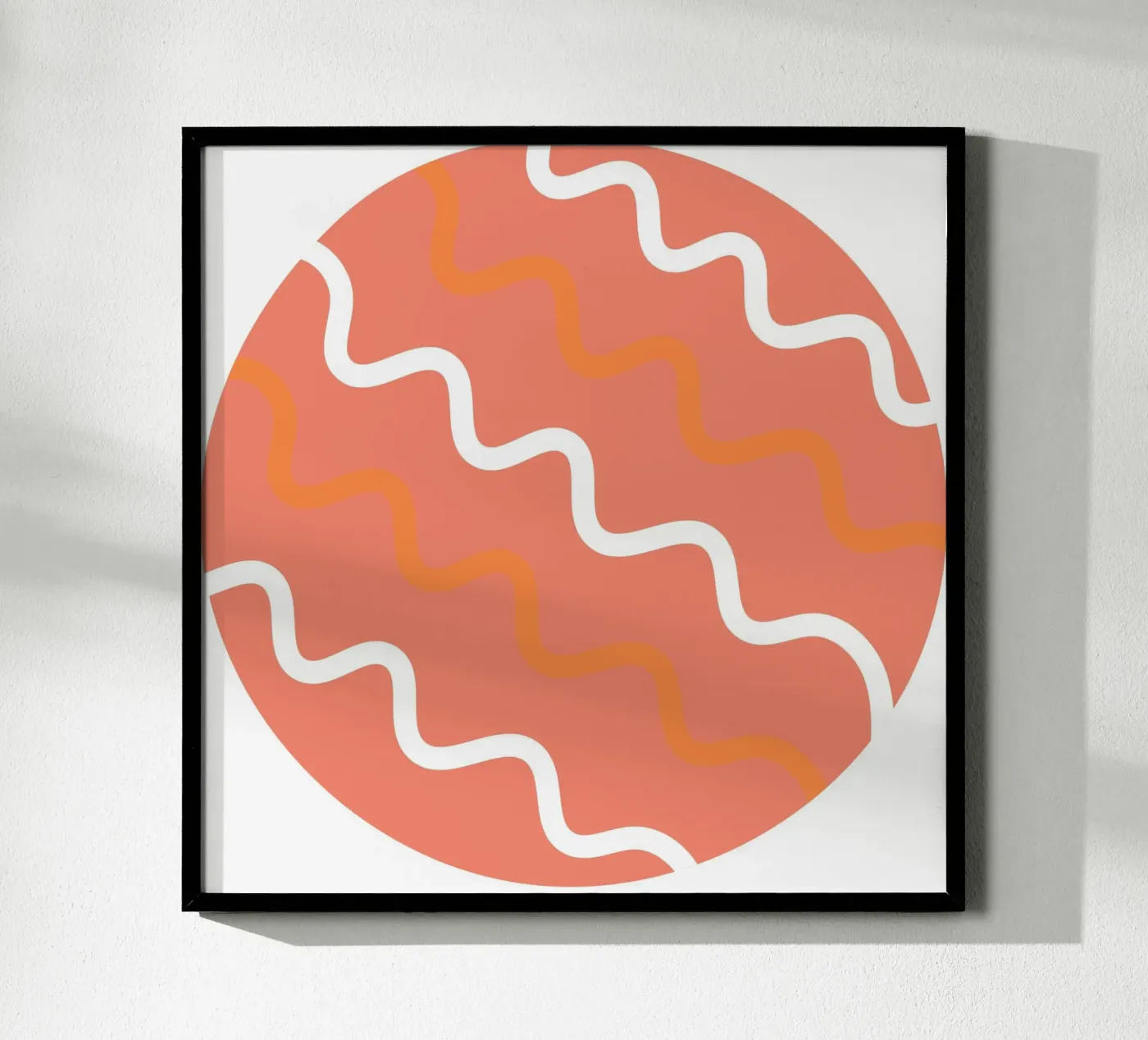 circle wave pattern Poster von pastel color shape