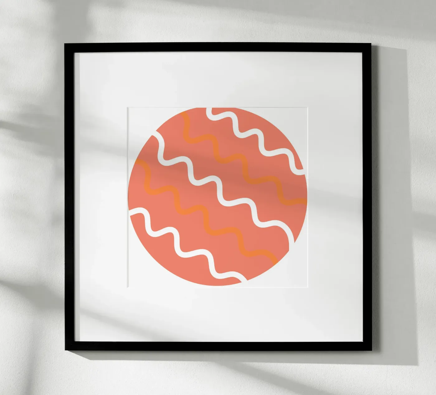 circle wave pattern Poster von pastel color shape