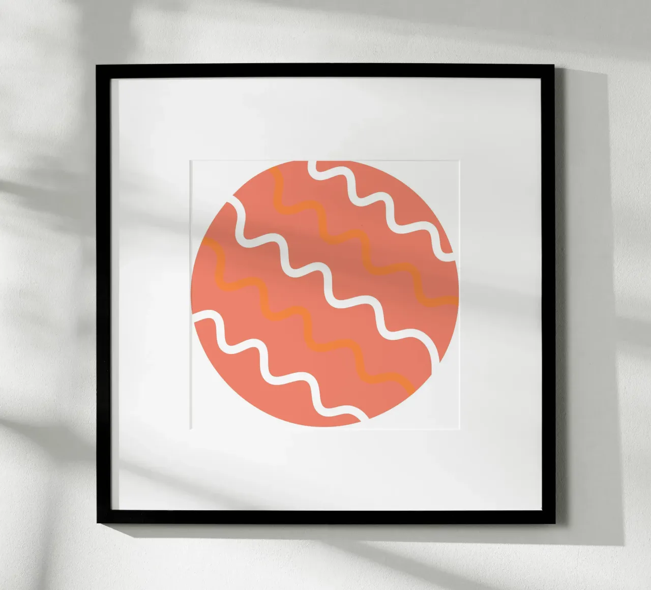 circle wave pattern poster by pastel color shape