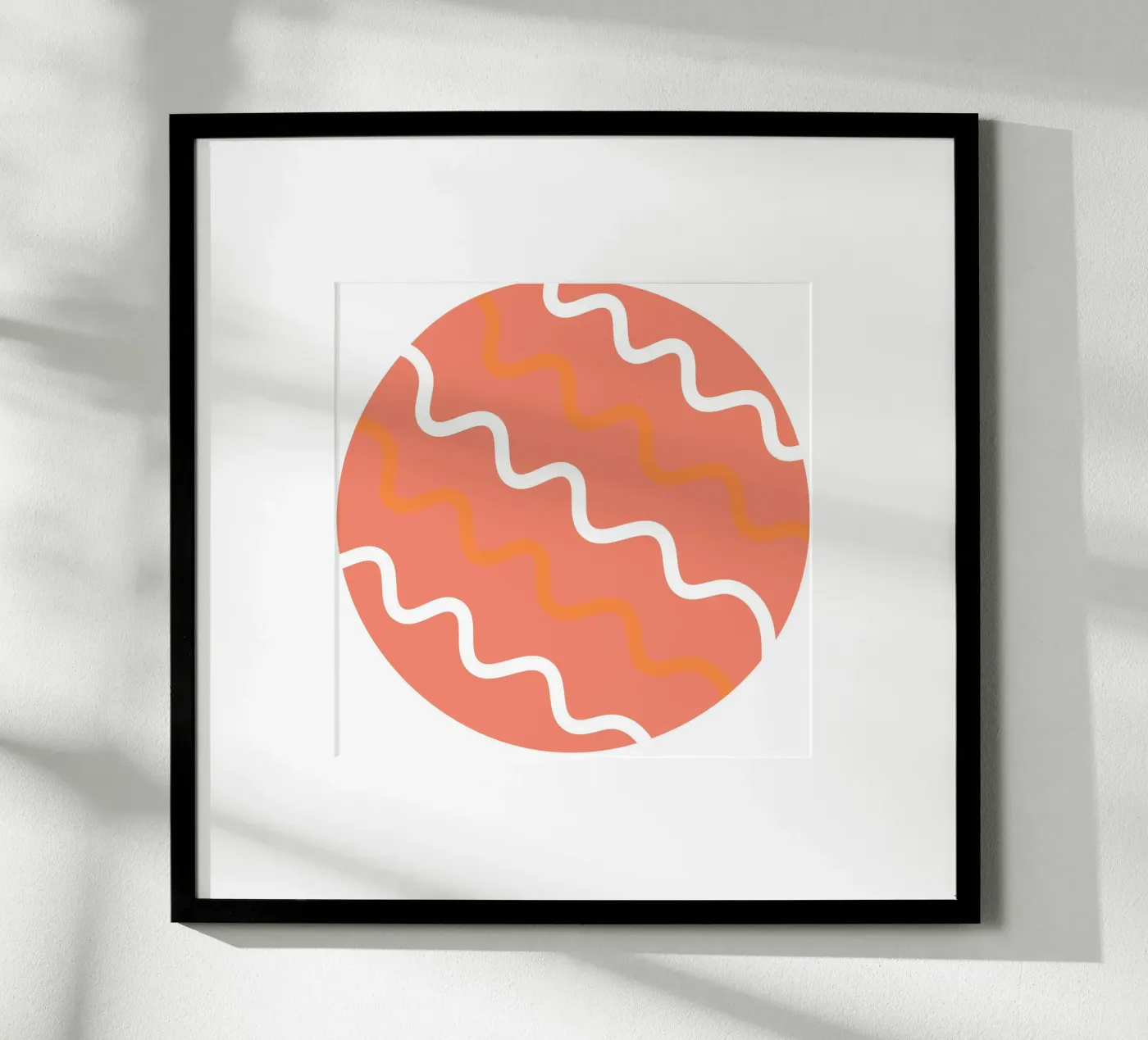 circle wave pattern poster by pastel color shape