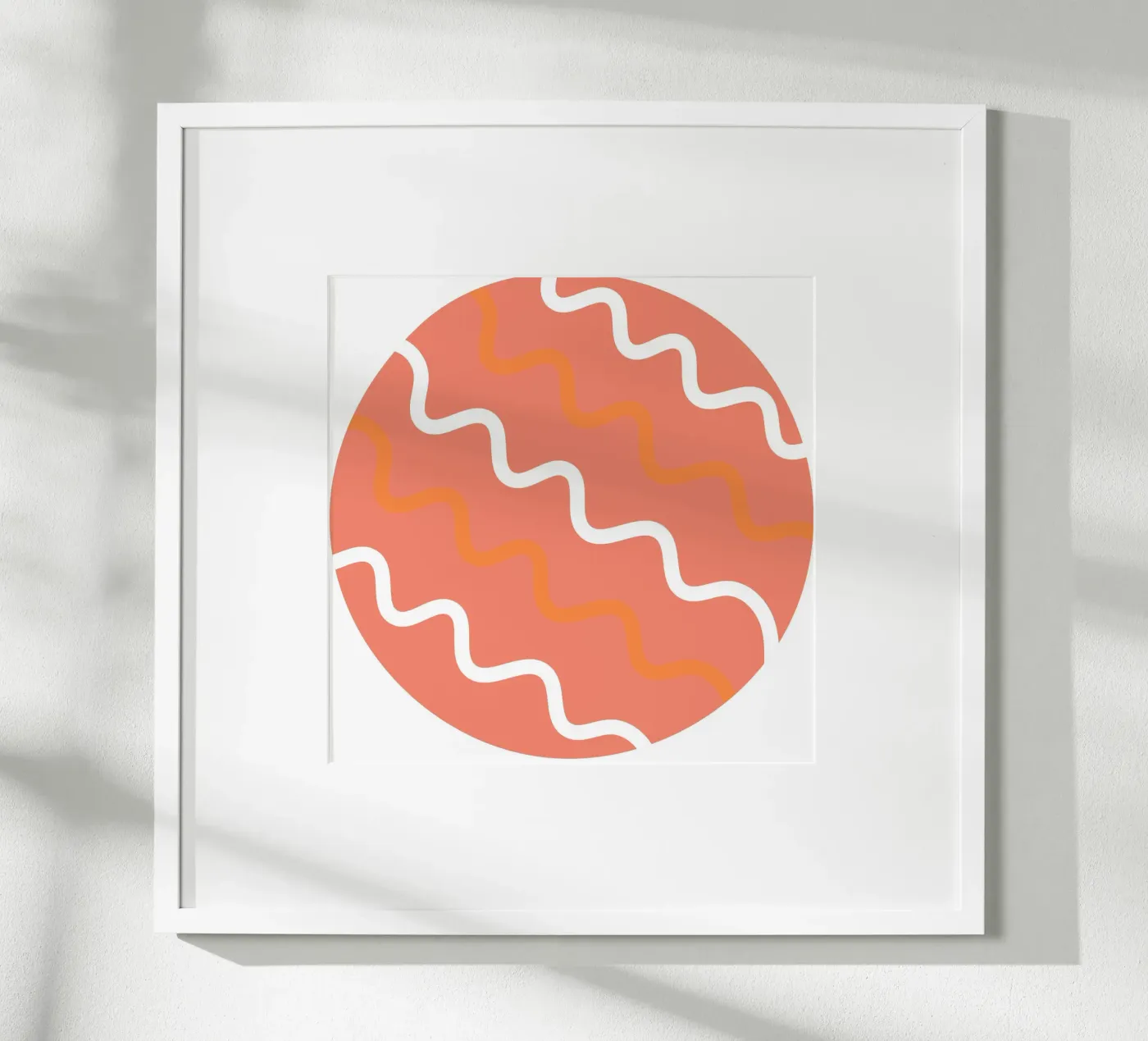 circle wave pattern poster by pastel color shape