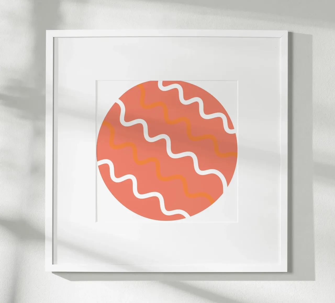 circle wave pattern poster by pastel color shape