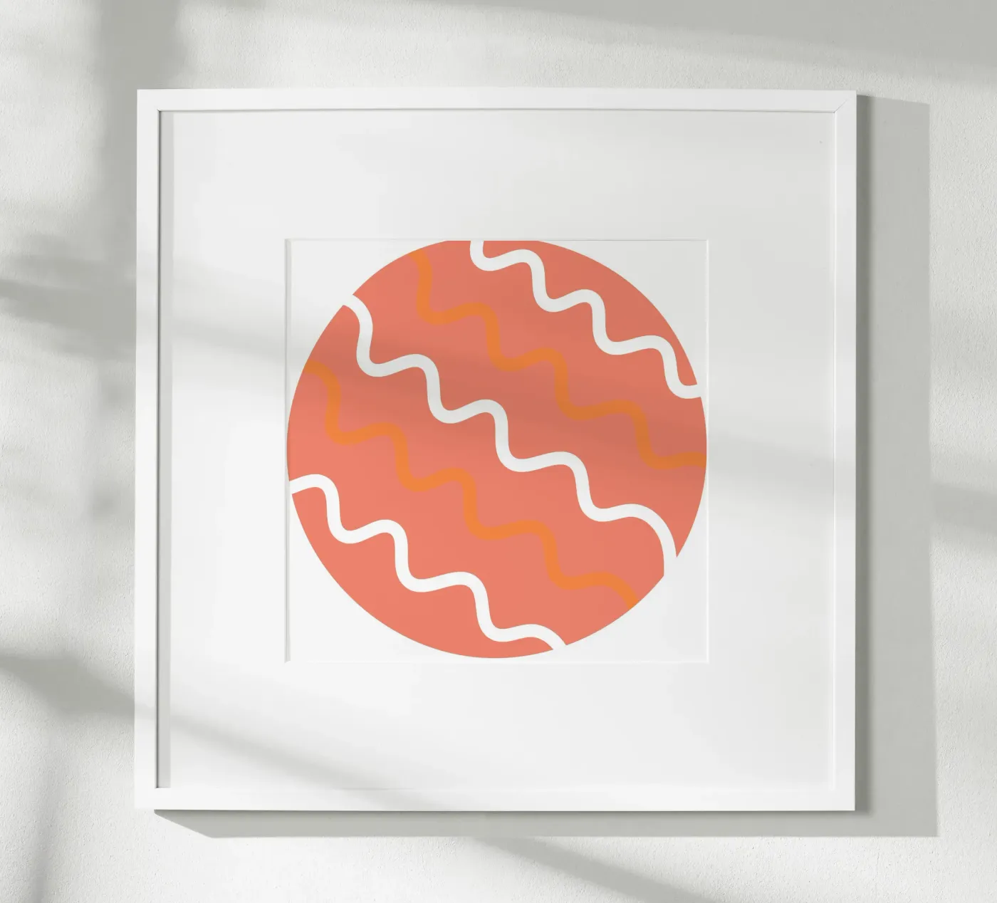 circle wave pattern Poster von pastel color shape