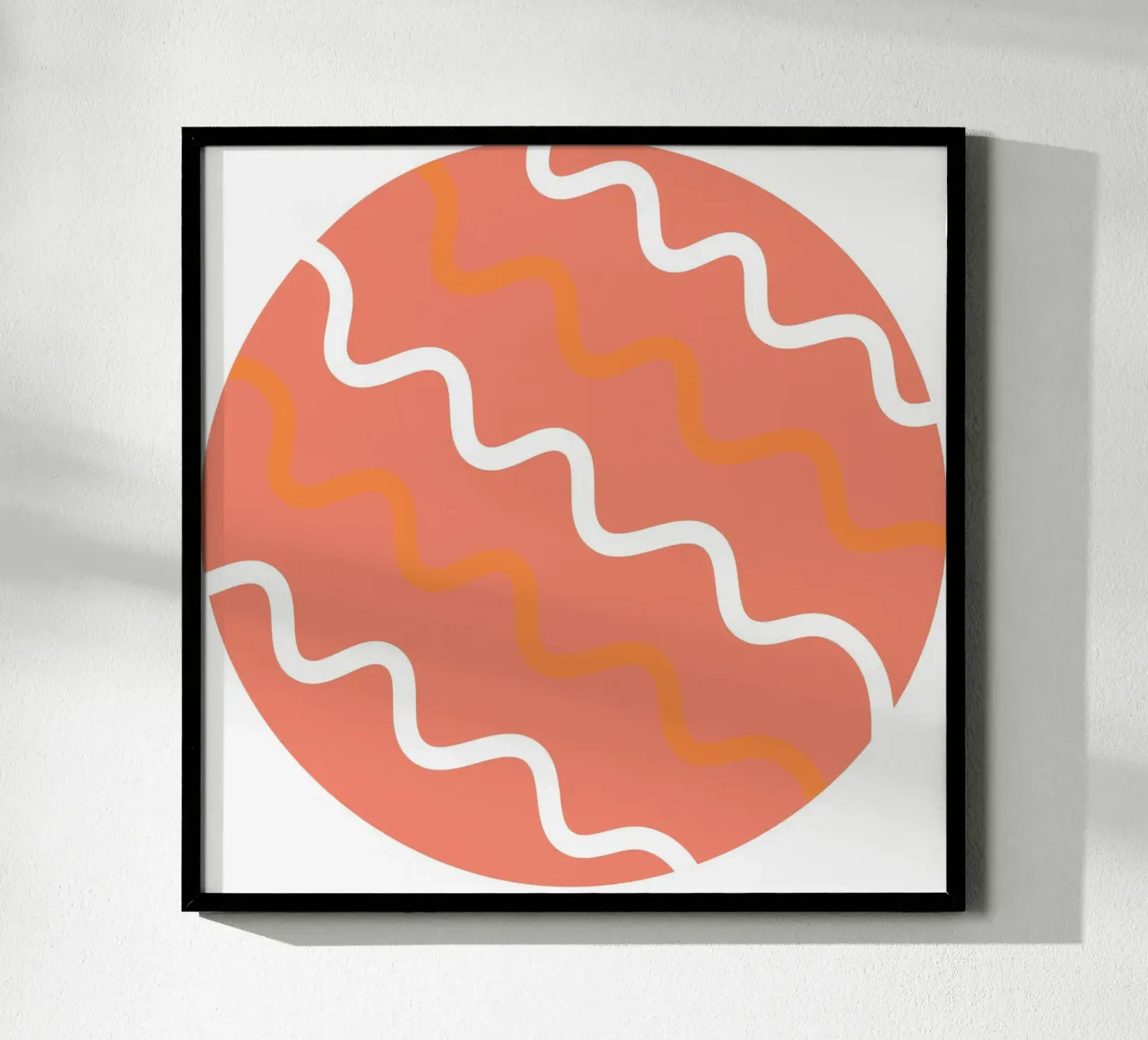 circle wave pattern poster by pastel color shape