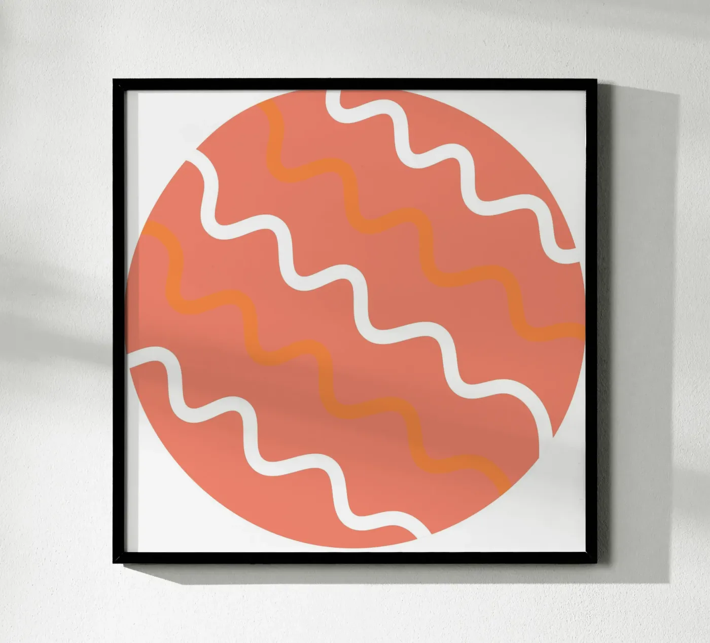 circle wave pattern poster by pastel color shape