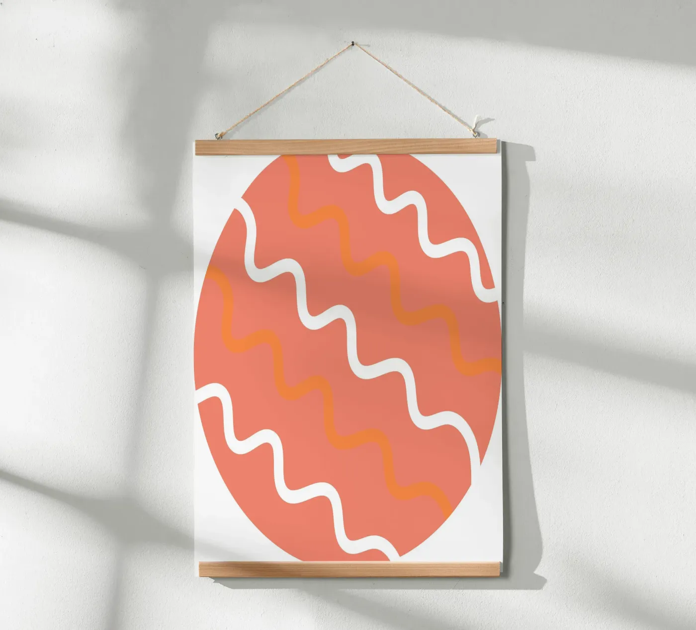 circle wave pattern Poster von pastel color shape