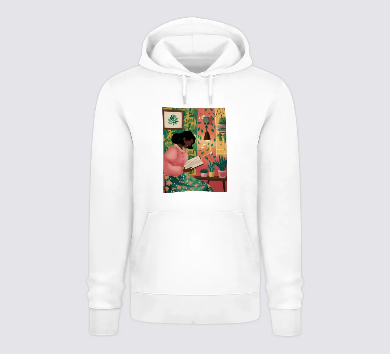 Lecture du pull rose sweat à capuche de Pale Aura