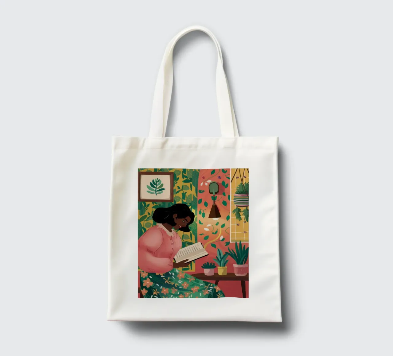 Pink Sweater Reading tote bag by Pale Aura