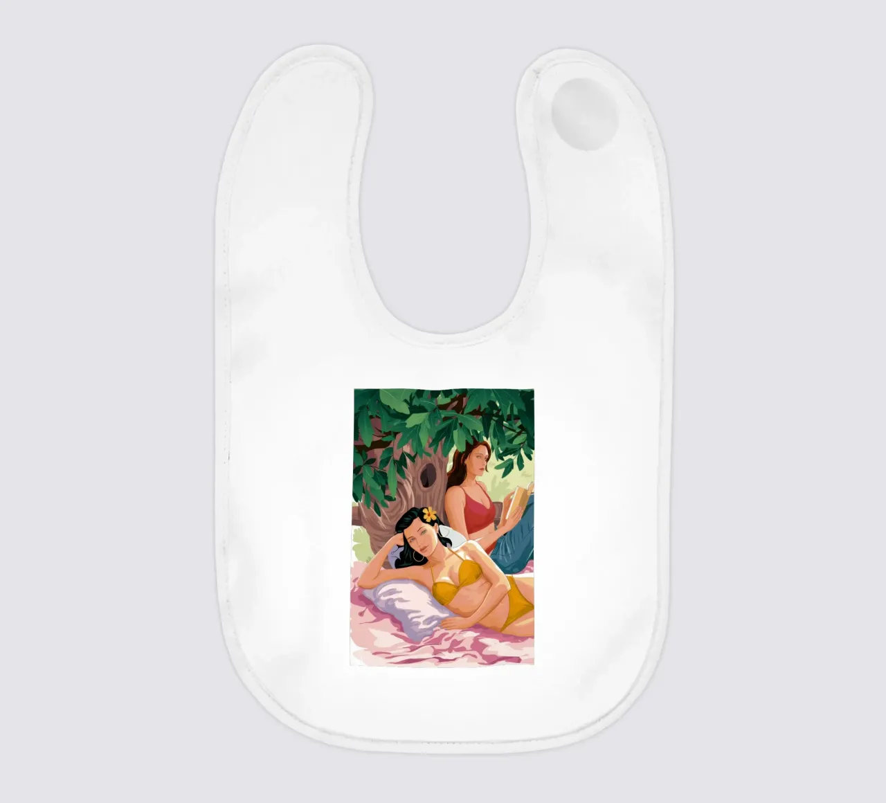 Bedroom Reading Repose baby bib by Sentinel Glow