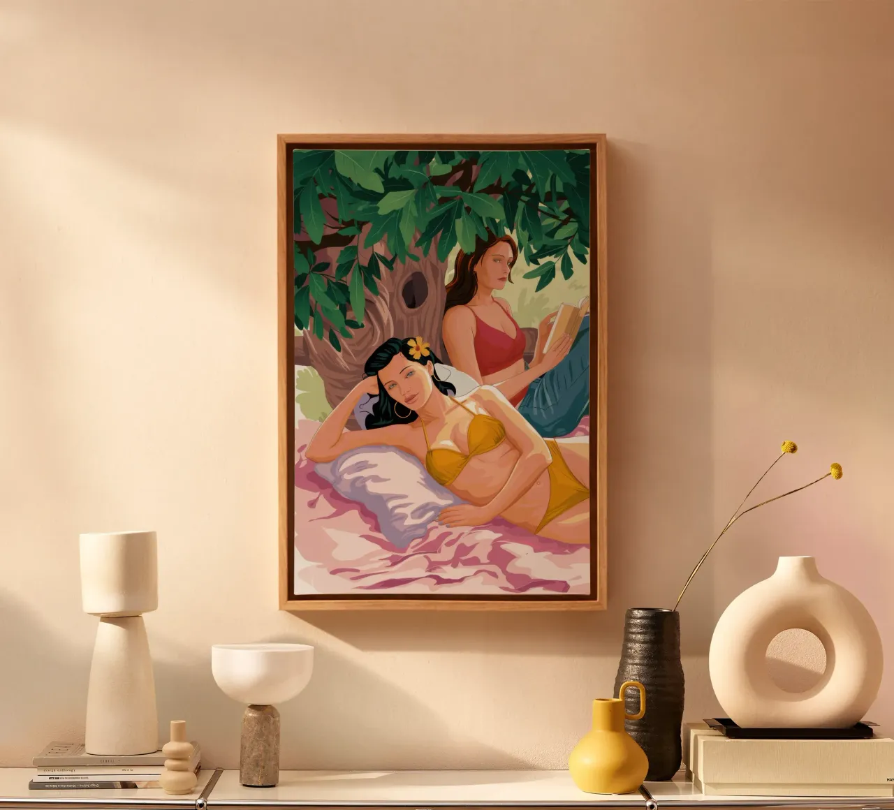 Bedroom Reading Repose canvas by Sentinel Glow