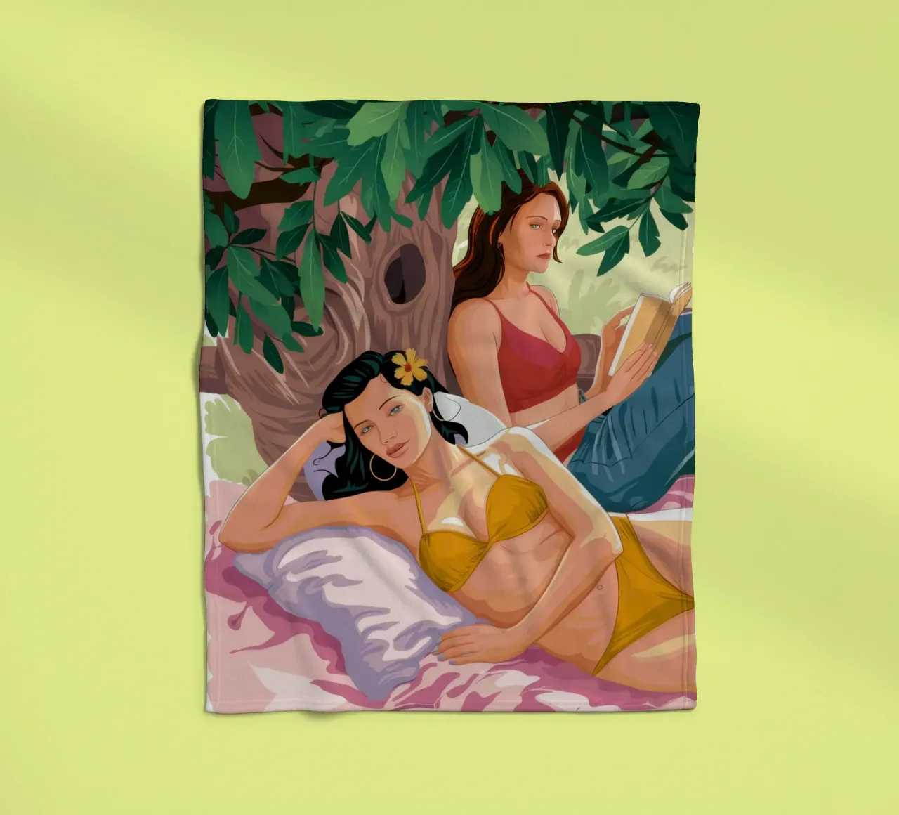 Bedroom Reading Repose fleece blanket by Sentinel Glow