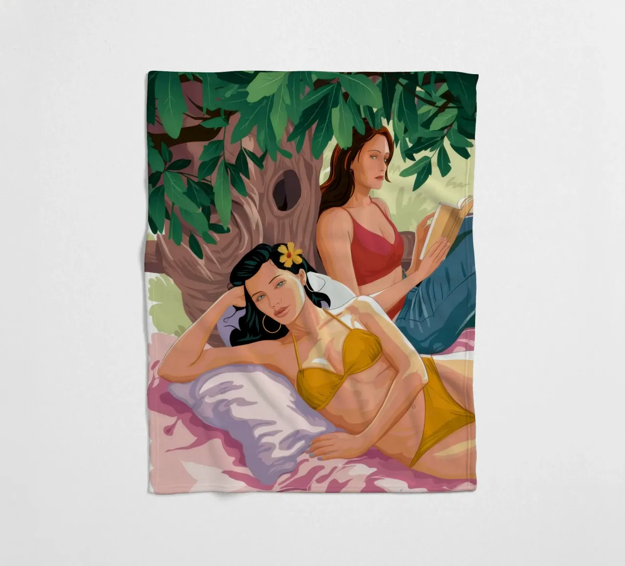 Bedroom Reading Repose fleece blanket by Sentinel Glow