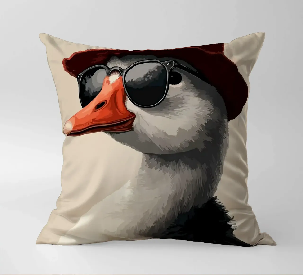 Cool Goose in Fedora cuscino da Brandi N Huskey