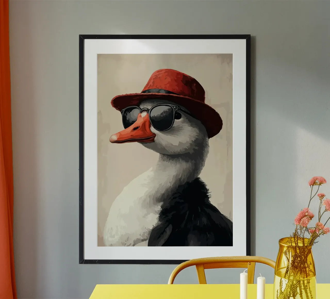 Cool Goose in Fedora poster da Brandi N Huskey