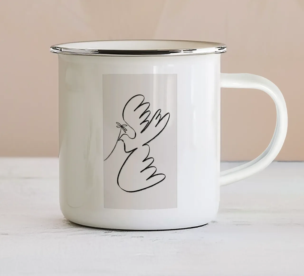 Dove tazza in smalto da Pure