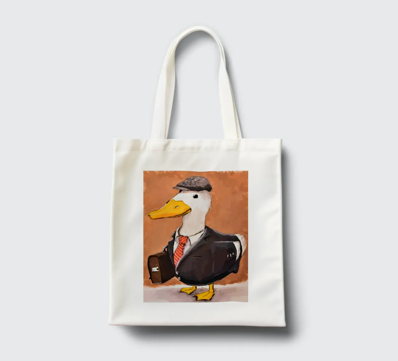 Anatra in abito borsa in juta da Brandi N Huskey