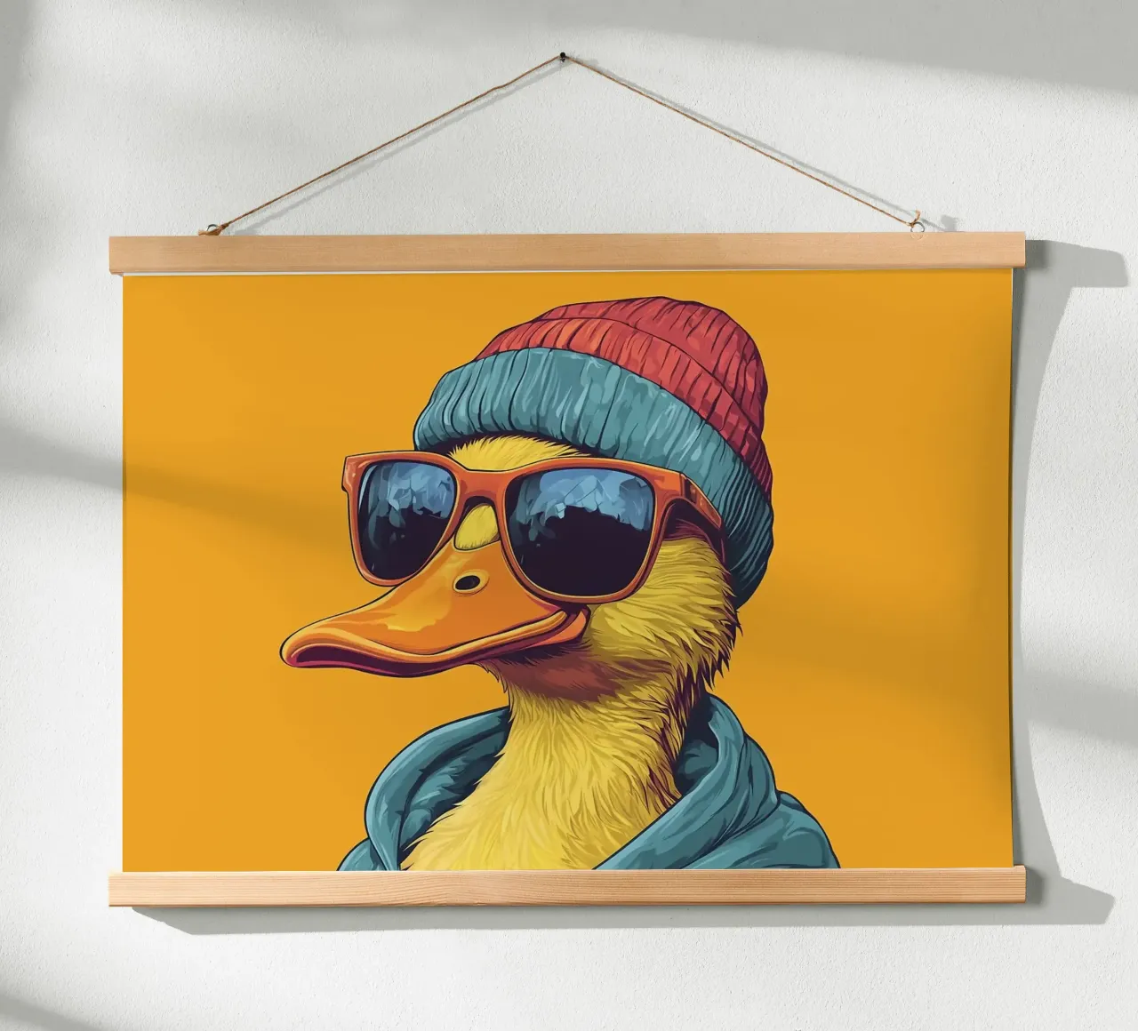 Anatra cool con occhiali da sole Pop Art poster da Brandi N Huskey
