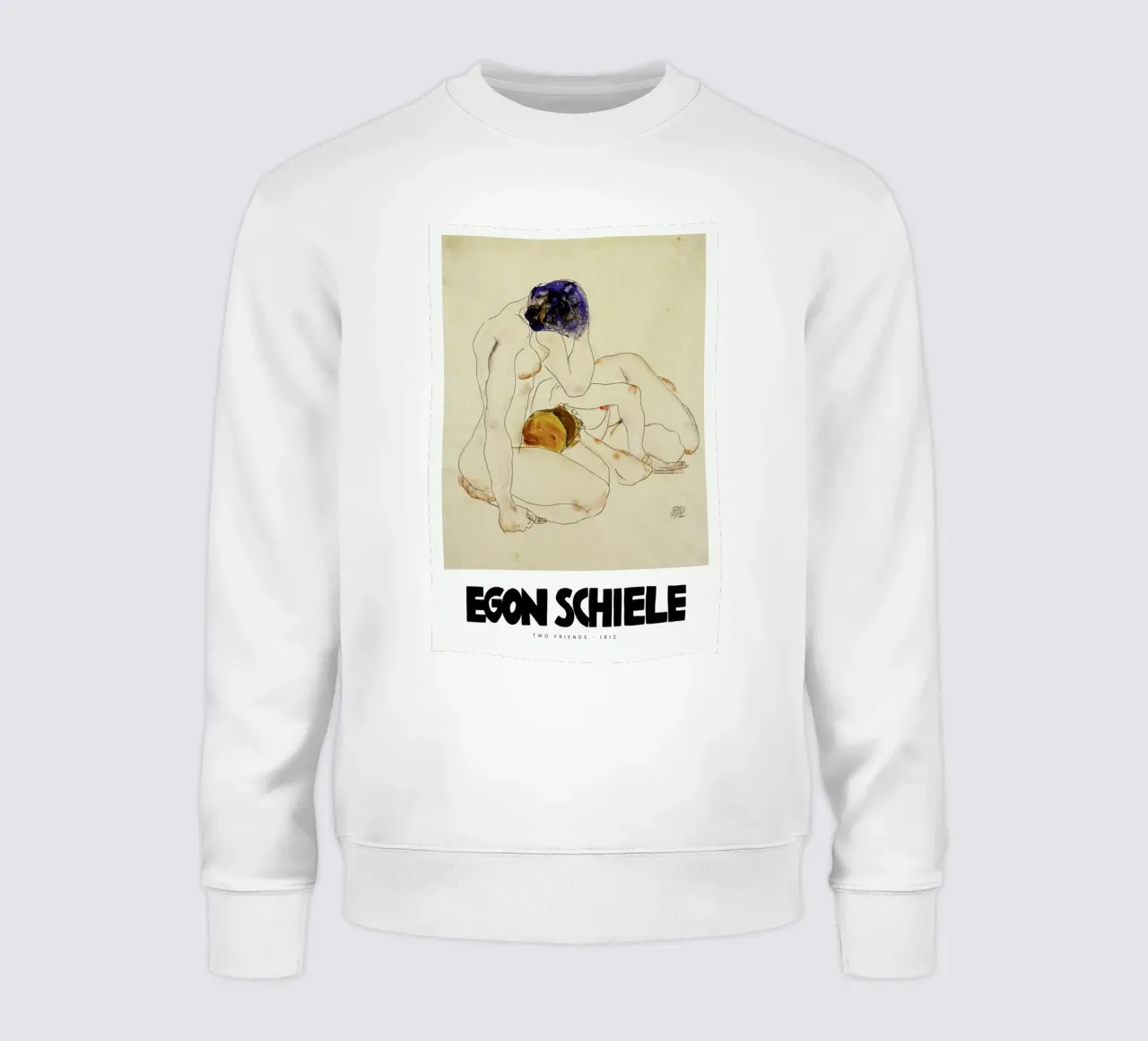 Schiele - Two Friends II felpa da Vintage by JUNIQE