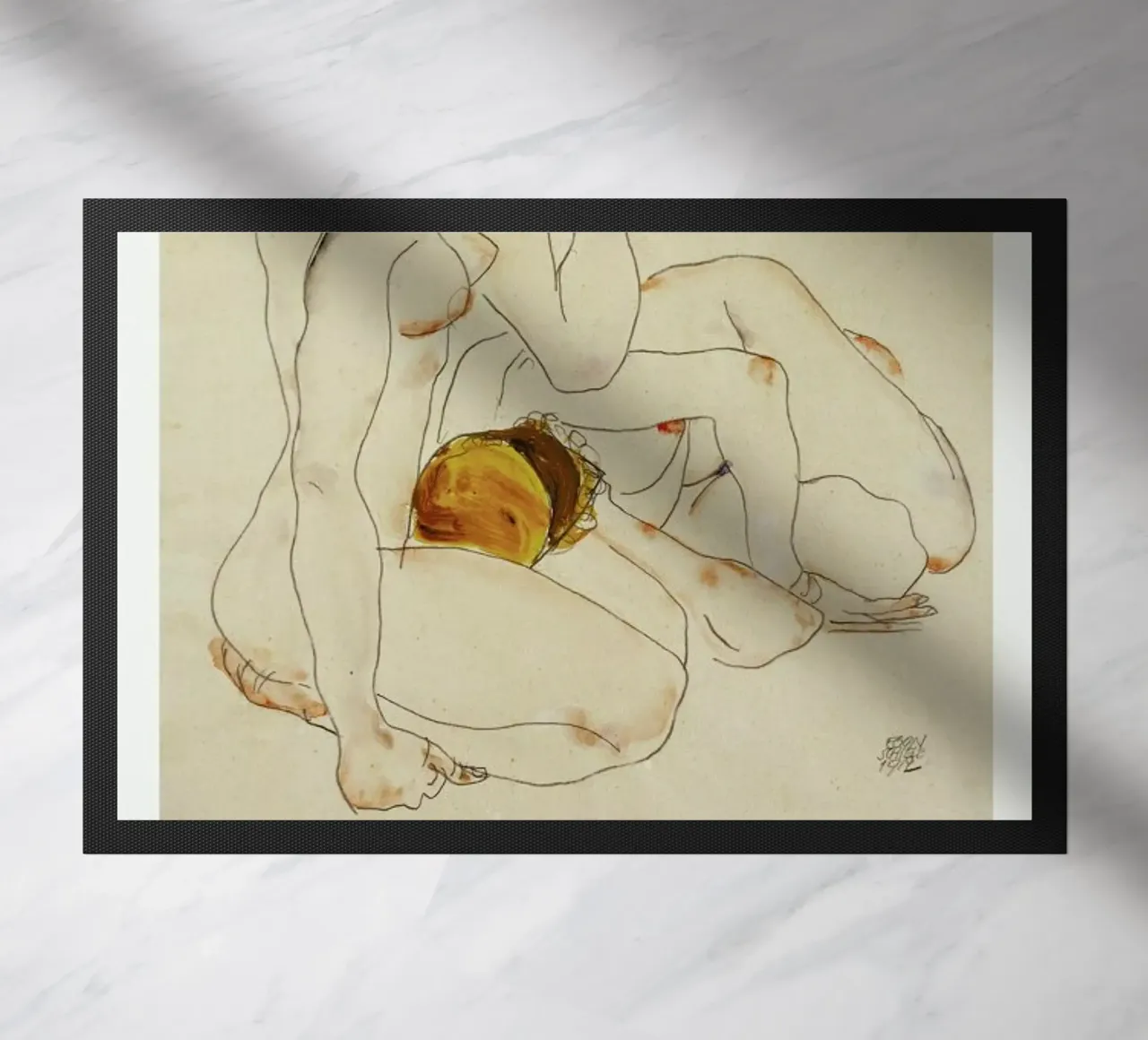 Schiele - Two Friends II zerbino da Vintage by JUNIQE