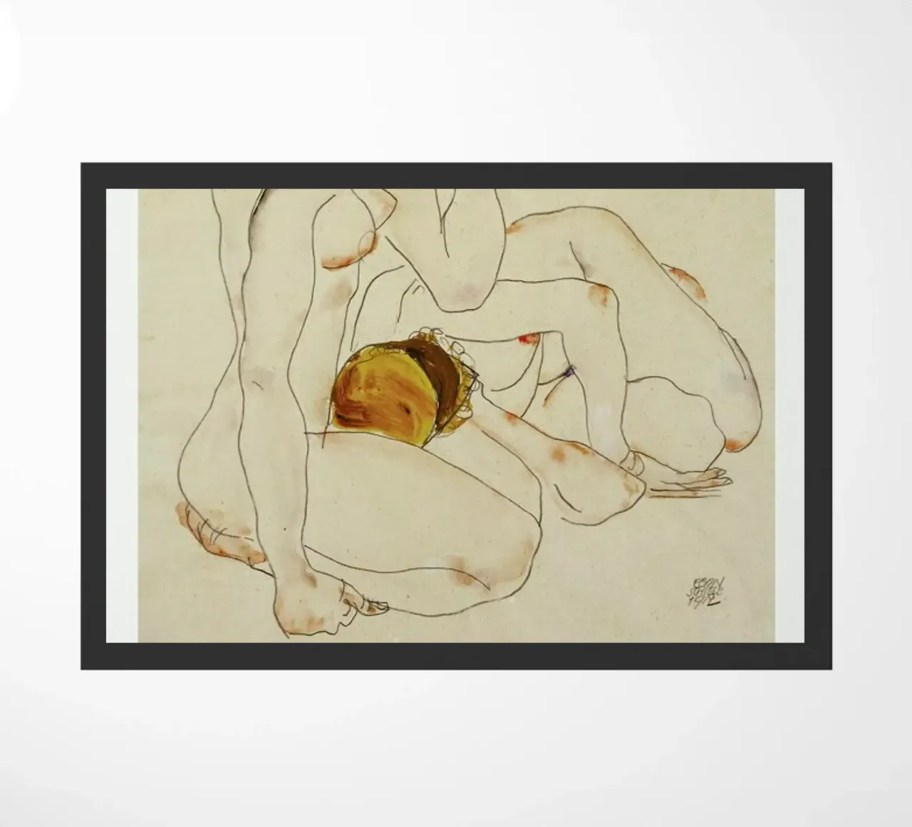 Schiele - Two Friends II zerbino da Vintage by JUNIQE