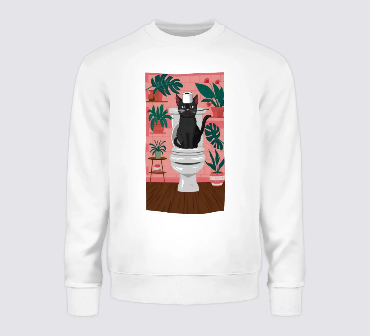 Gato en un retrete sudadera de Marigold Tiga