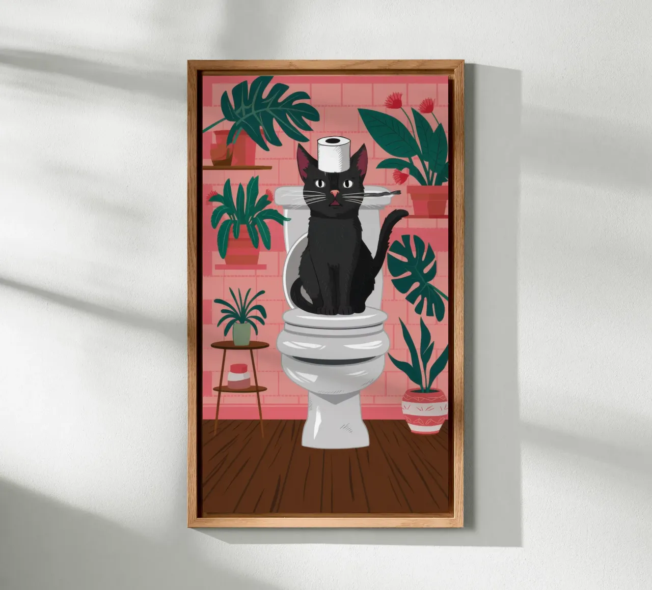 Cat in a Toilet alu-dibond by Marigold Tiga