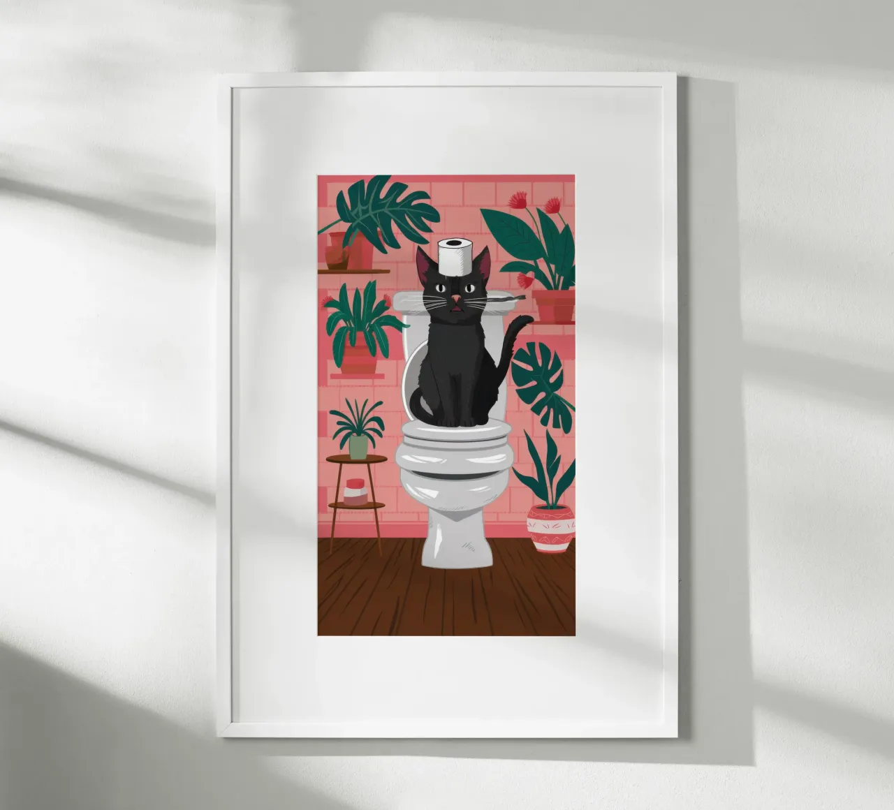 Chat dans les toilettes poster de Marigold Tiga