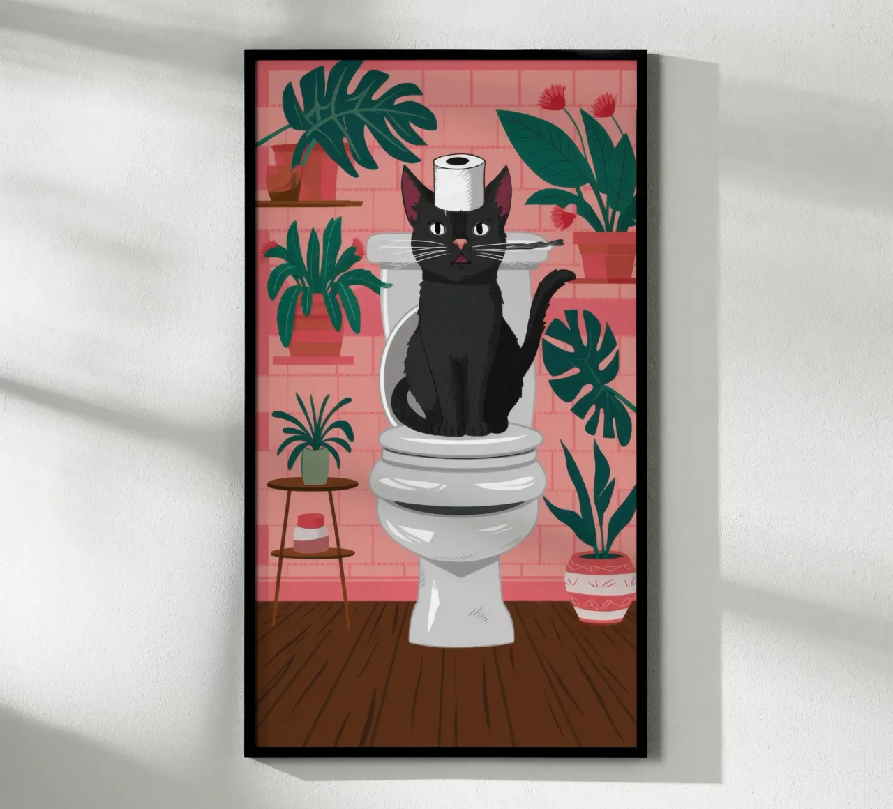 Chat dans les toilettes poster de Marigold Tiga