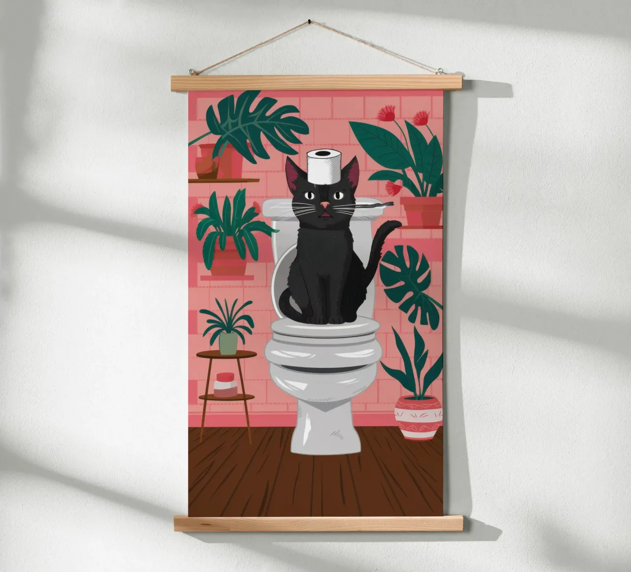Chat dans les toilettes poster de Marigold Tiga