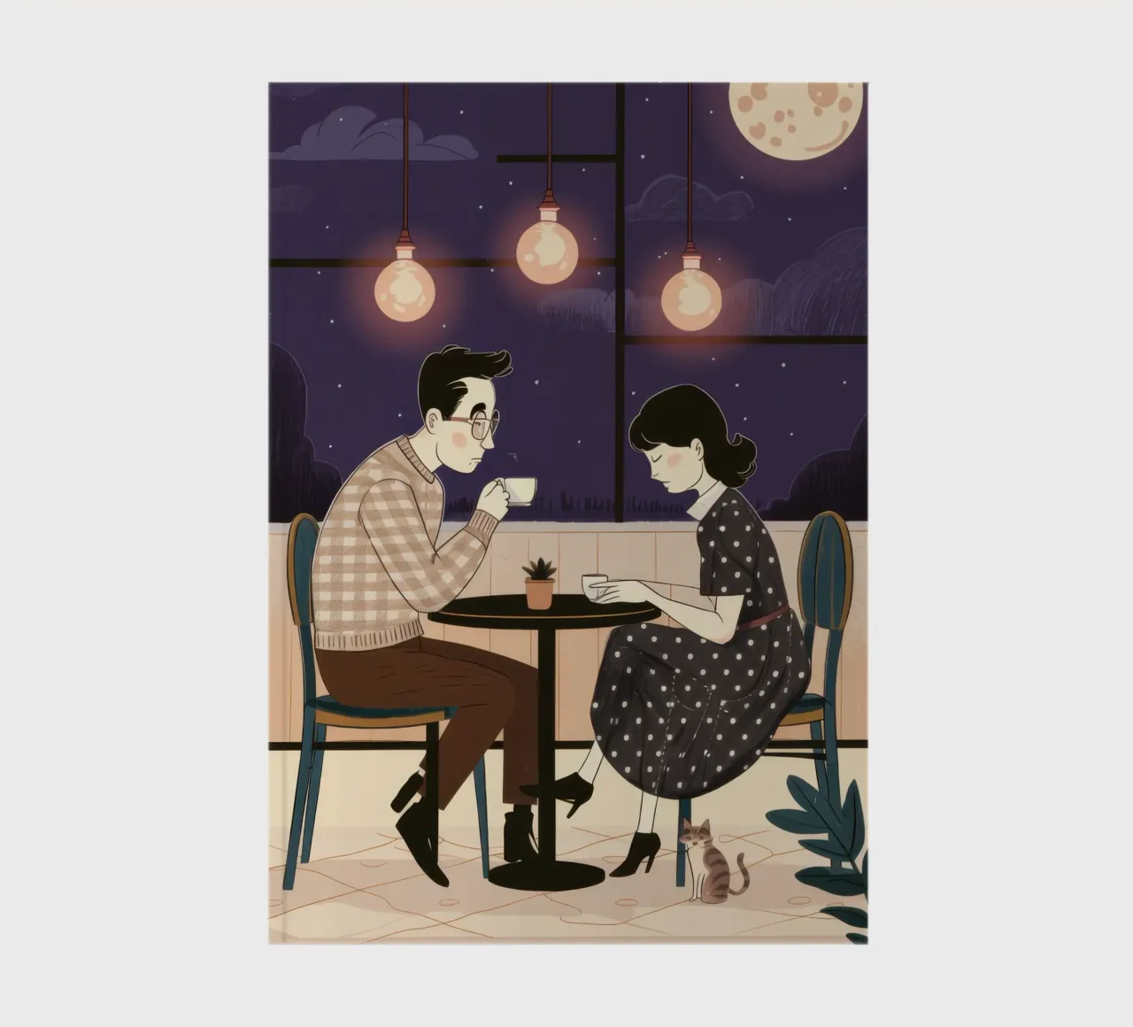 Lamplight Dinner Date notebook by Sentinel Glow