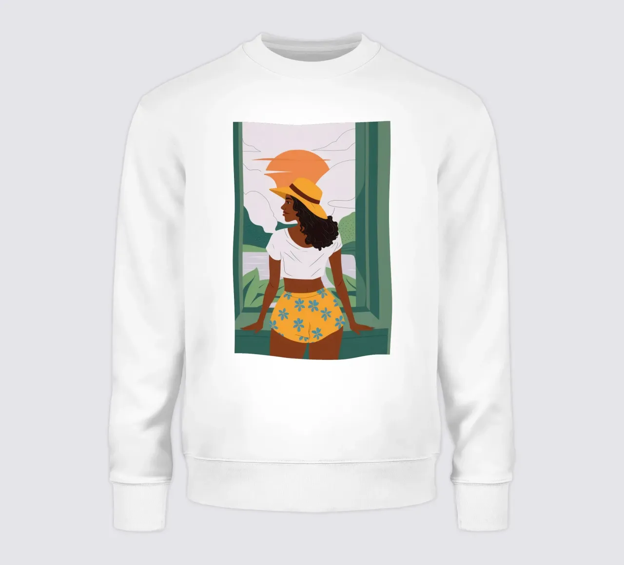 Sun Hat Window View sweatshirt by Pale Aura