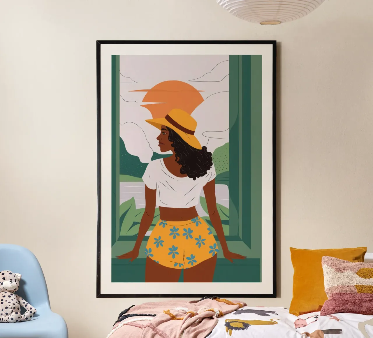 Sun Hat Window View poster by Pale Aura