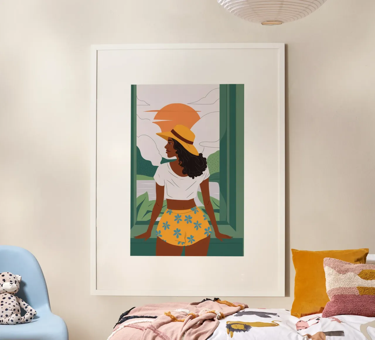 Sun Hat Window View poster by Pale Aura