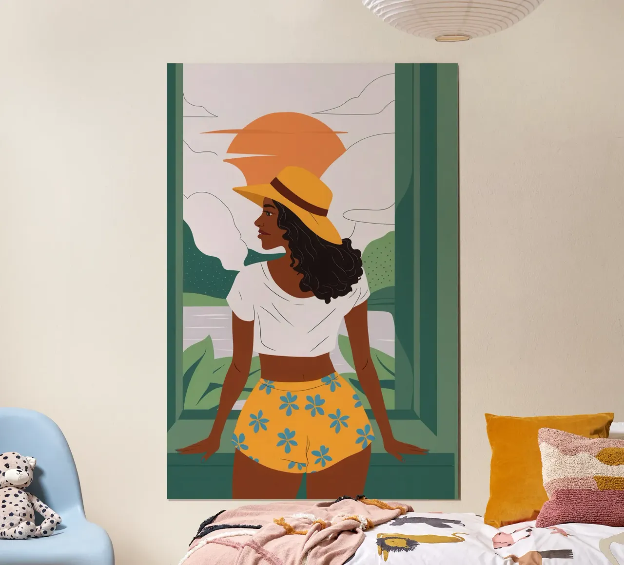 Sun Hat Window View poster by Pale Aura