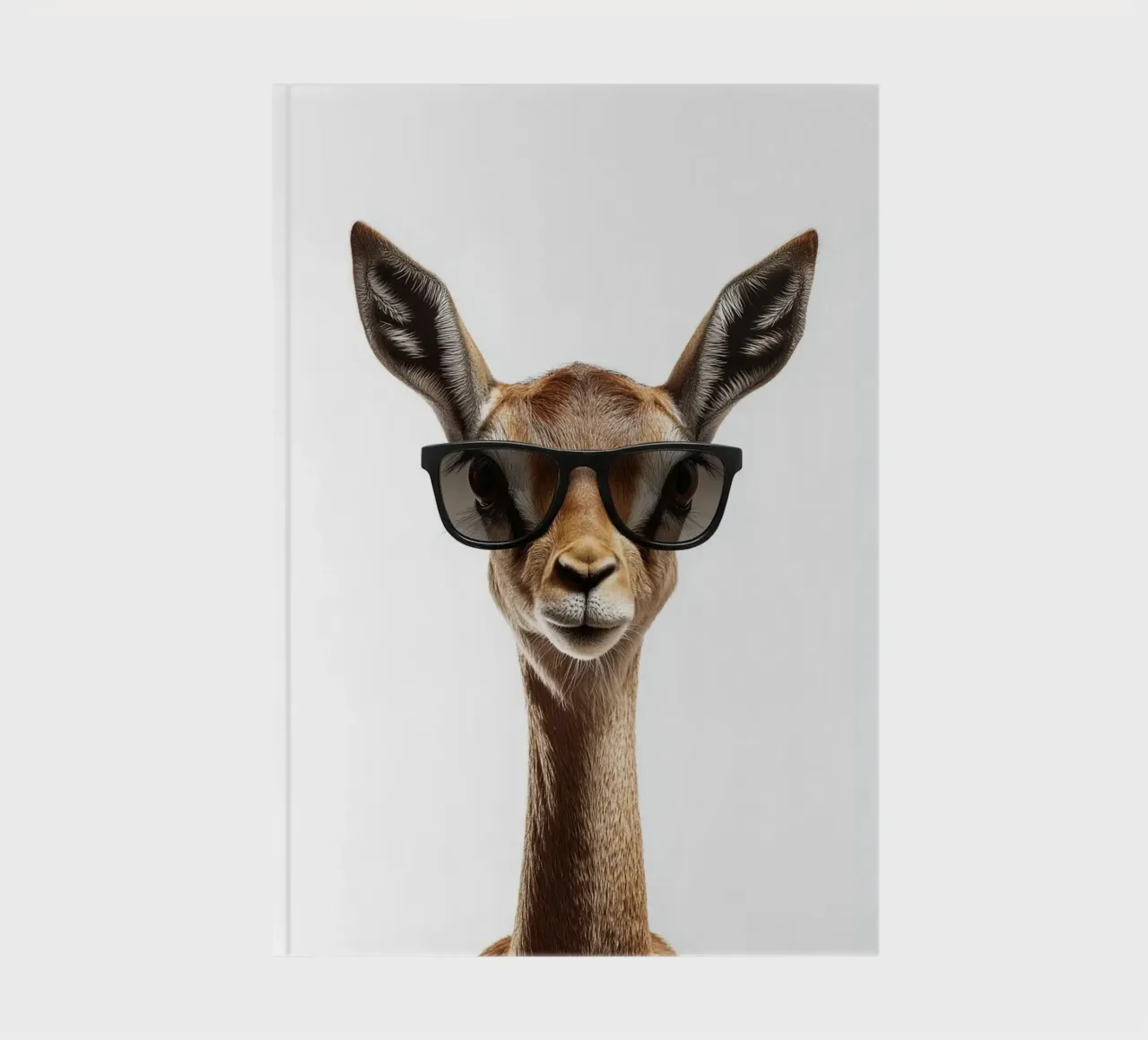 Cool Gerenuk with Glasses notebook by Brandi N Huskey