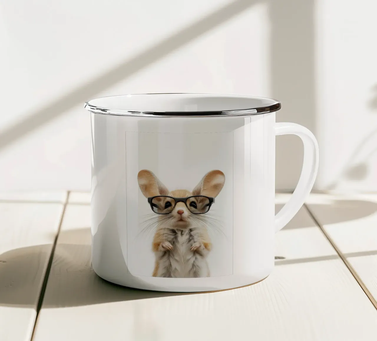 Jerboa Gobi con occhiali tazza in smalto da Brandi N Huskey