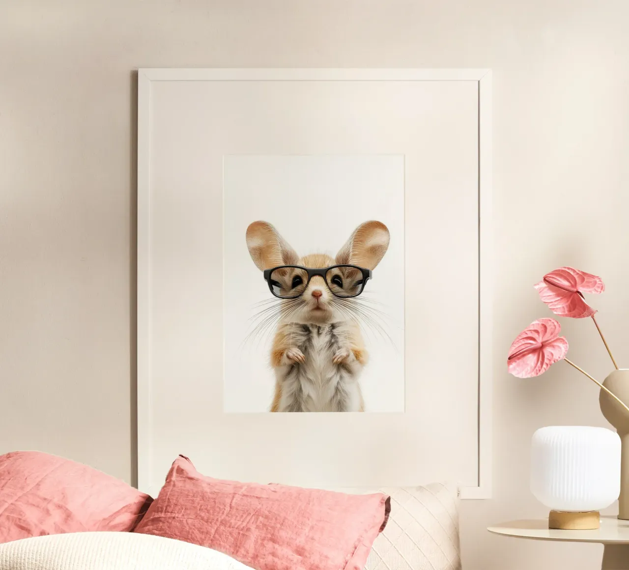 Jerboa Gobi con occhiali carta hahnemühle da Brandi N Huskey