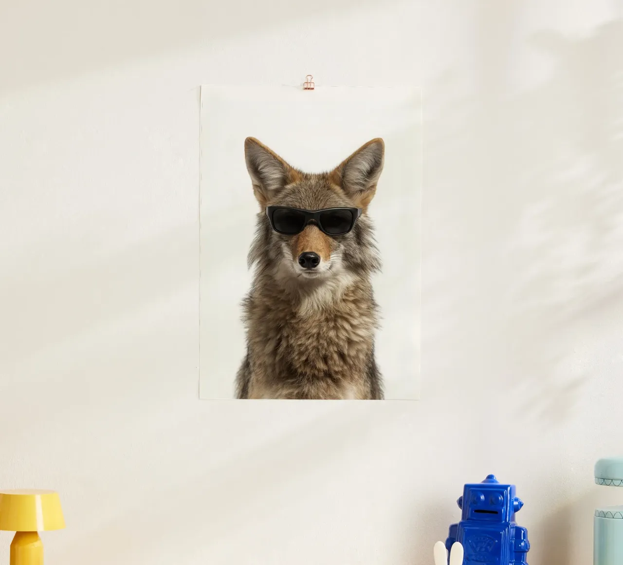 Coyote cool con occhiali da sole poster con telaio in alluminio da Brandi N Huskey