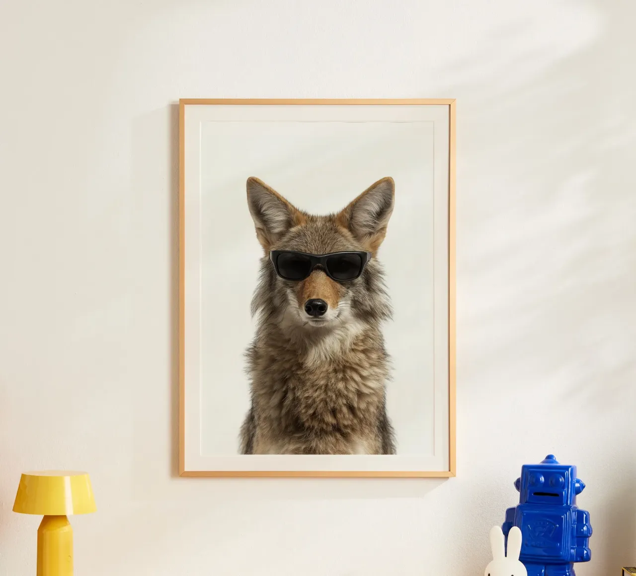Coyote cool con occhiali da sole poster con telaio in alluminio da Brandi N Huskey
