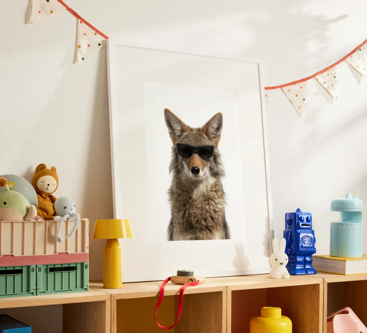 Coyote cool con occhiali da sole poster con telaio in alluminio da Brandi N Huskey