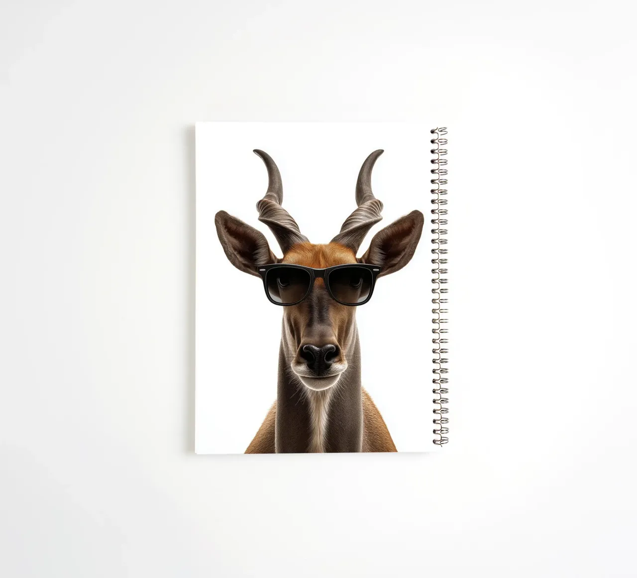 Cool Eland with Sunglasses spiral notebook by Brandi N Huskey